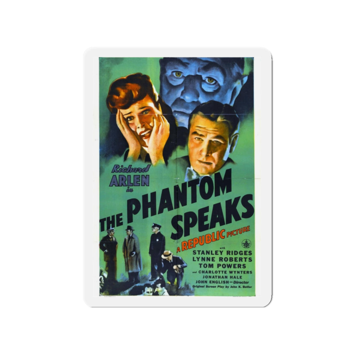 THE PHANTOM SPEAKS 1945 Movie Poster - Refrigerator Magnet-2" x 2"-The Sticker Space