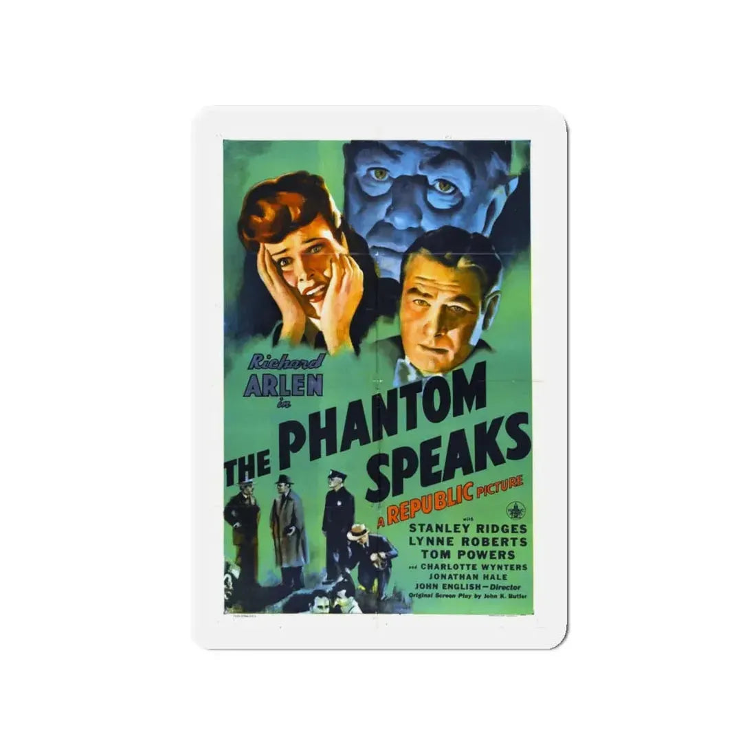 THE PHANTOM SPEAKS 1945 Movie Poster - Refrigerator Magnet 4 Inch Die-Cut - The Sticker Space