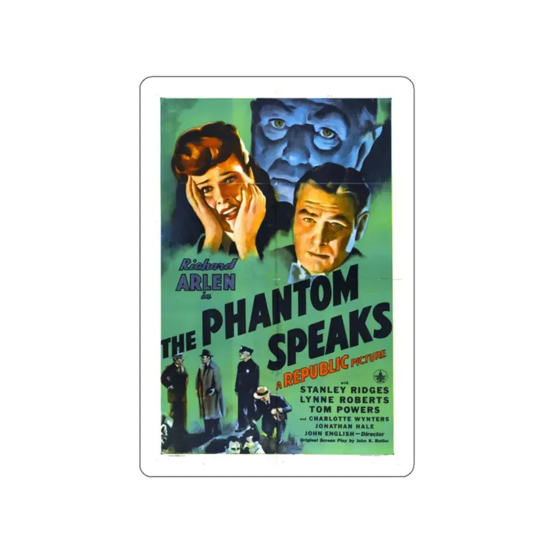 THE PHANTOM SPEAKS 1945 Movie Poster STICKER Vinyl Die-Cut Decal 2 Inch - The Sticker Space
