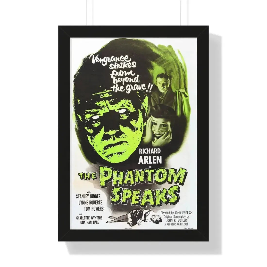 THE PHANTOM SPEAKS (2) 1945 - Framed Movie Poster 16″ x 24″ Black - The Sticker Space
