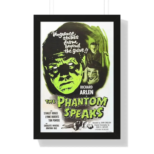 THE PHANTOM SPEAKS (2) 1945 - Framed Movie Poster 16″ x 24″ Black - The Sticker Space