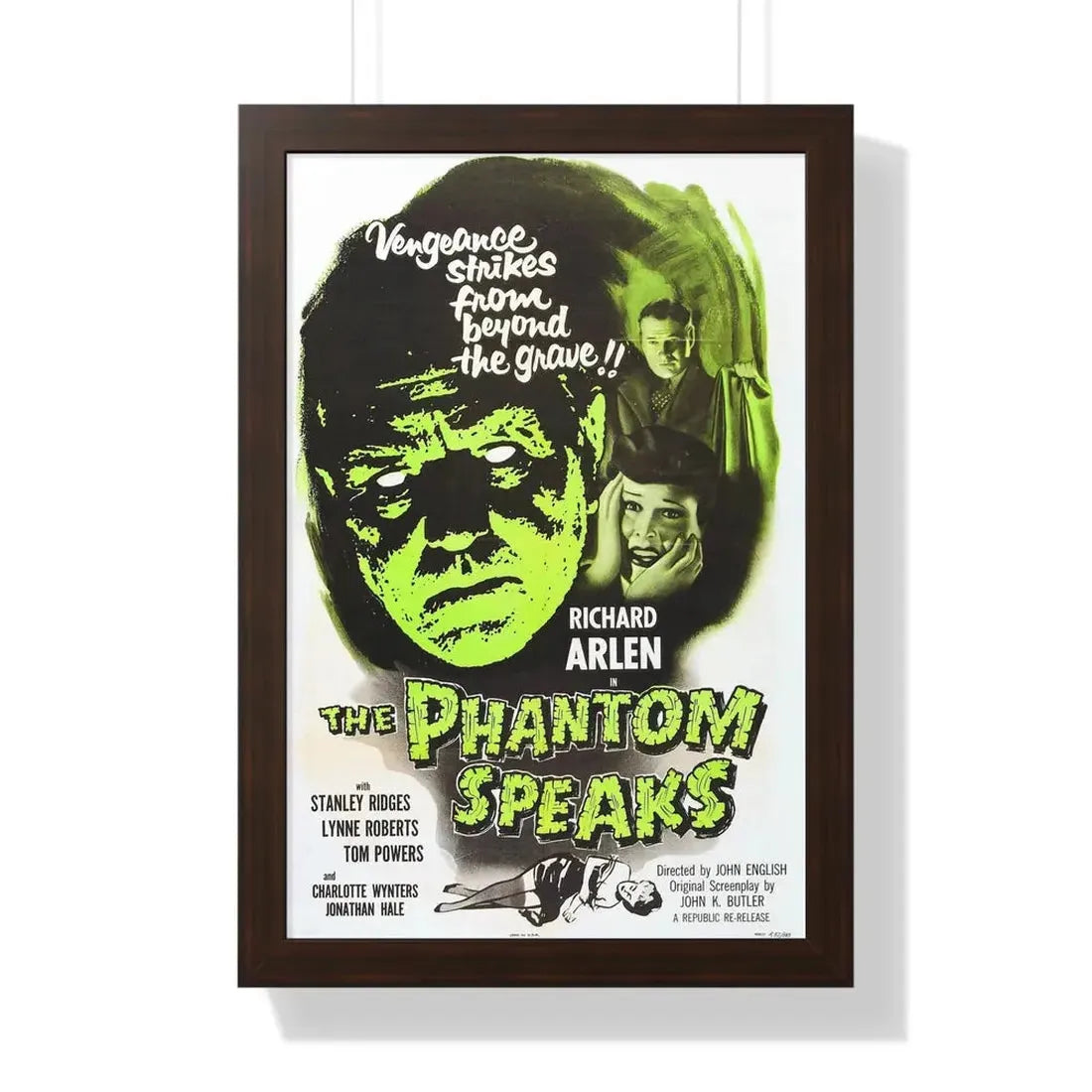 THE PHANTOM SPEAKS (2) 1945 - Framed Movie Poster 16″ x 24″ Walnut - The Sticker Space