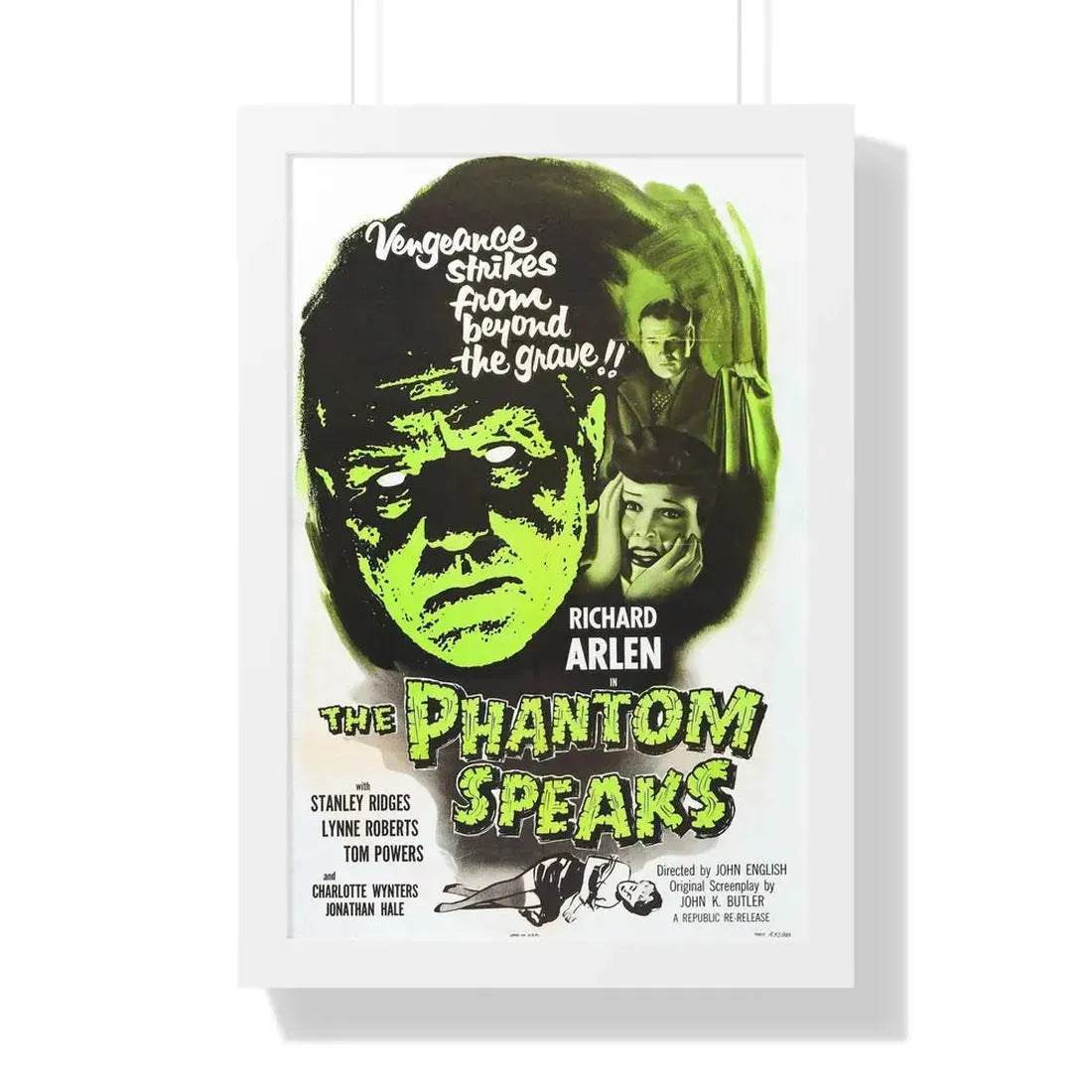THE PHANTOM SPEAKS (2) 1945 - Framed Movie Poster 16″ x 24″ White - The Sticker Space