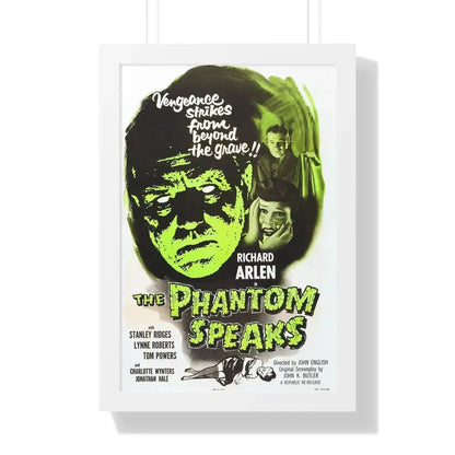 THE PHANTOM SPEAKS (2) 1945 - Framed Movie Poster 16″ x 24″ White - The Sticker Space
