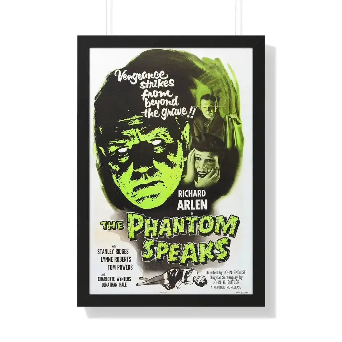 THE PHANTOM SPEAKS (2) 1945 - Framed Movie Poster 20" x 30" Black - The Sticker Space