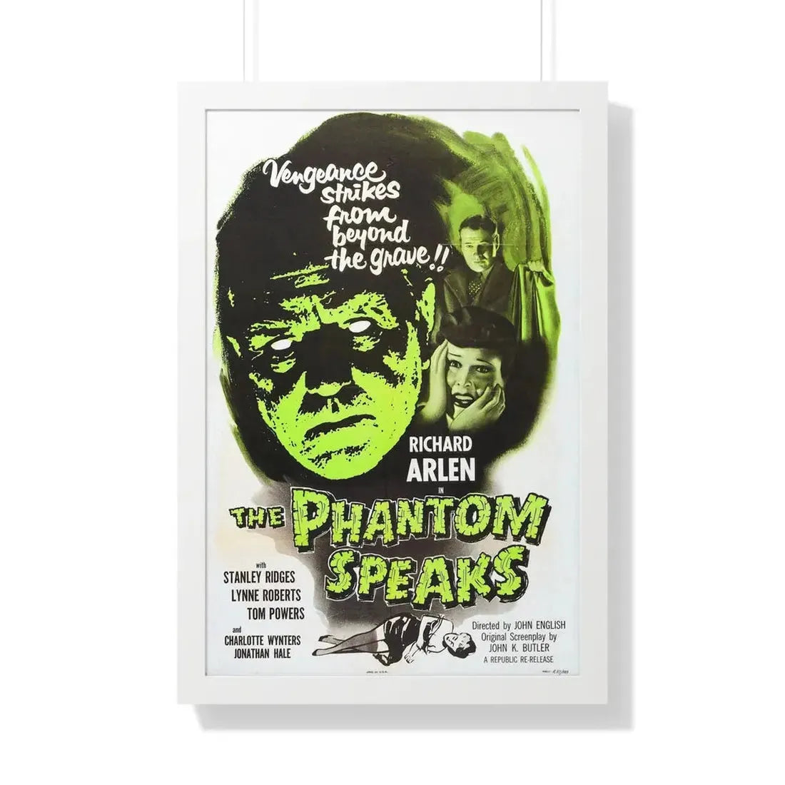 THE PHANTOM SPEAKS (2) 1945 - Framed Movie Poster 20" x 30" White - The Sticker Space