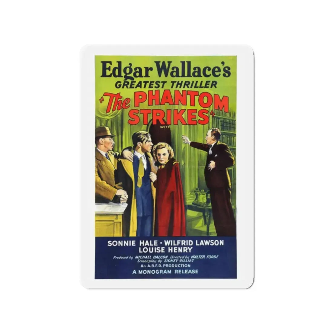 THE PHANTOM STRIKES 1938 Movie Poster - Refrigerator Magnet 2 Inch - The Sticker Space