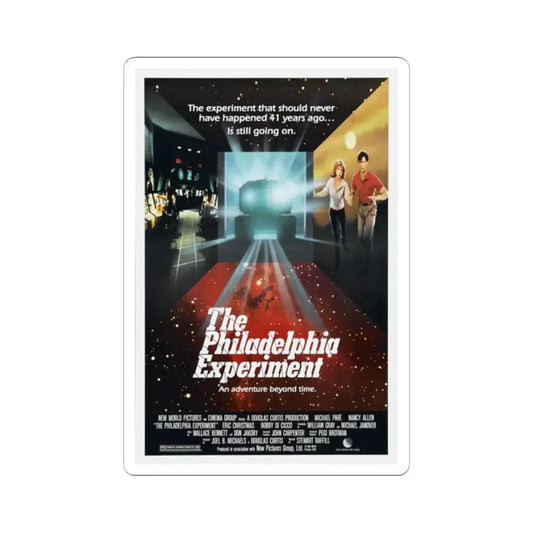 THE PHILADELPHIA EXPERIMENT 1984 Movie Poster - STICKER Vinyl Kiss-Cut Decal 2 Inch White - The Sticker Space