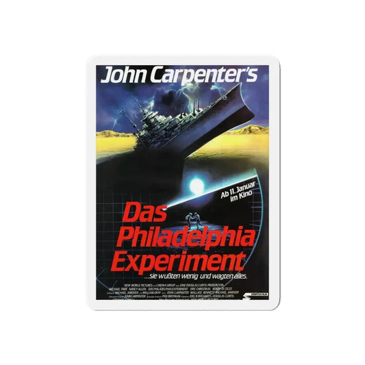 THE PHILADELPHIA EXPERIMENT (GERMAN) 2 1984 Movie Poster - Refrigerator Magnet 6 Inch Die-Cut - The Sticker Space