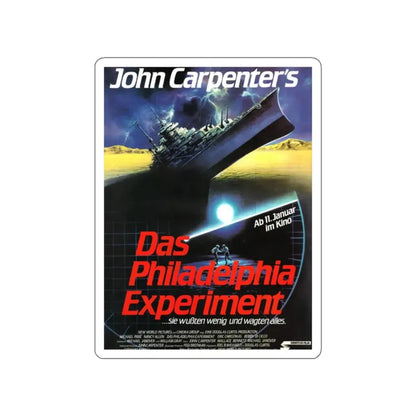 THE PHILADELPHIA EXPERIMENT (GERMAN) 2 1984 Movie Poster STICKER Vinyl Die-Cut Decal 2 Inch - The Sticker Space