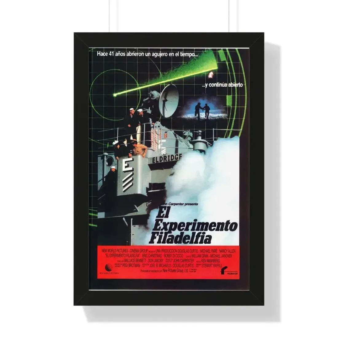 THE PHILADELPHIA EXPERIMENT (SPANISH) 1984 - Framed Movie Poster 16″ x 24″ Black - The Sticker Space