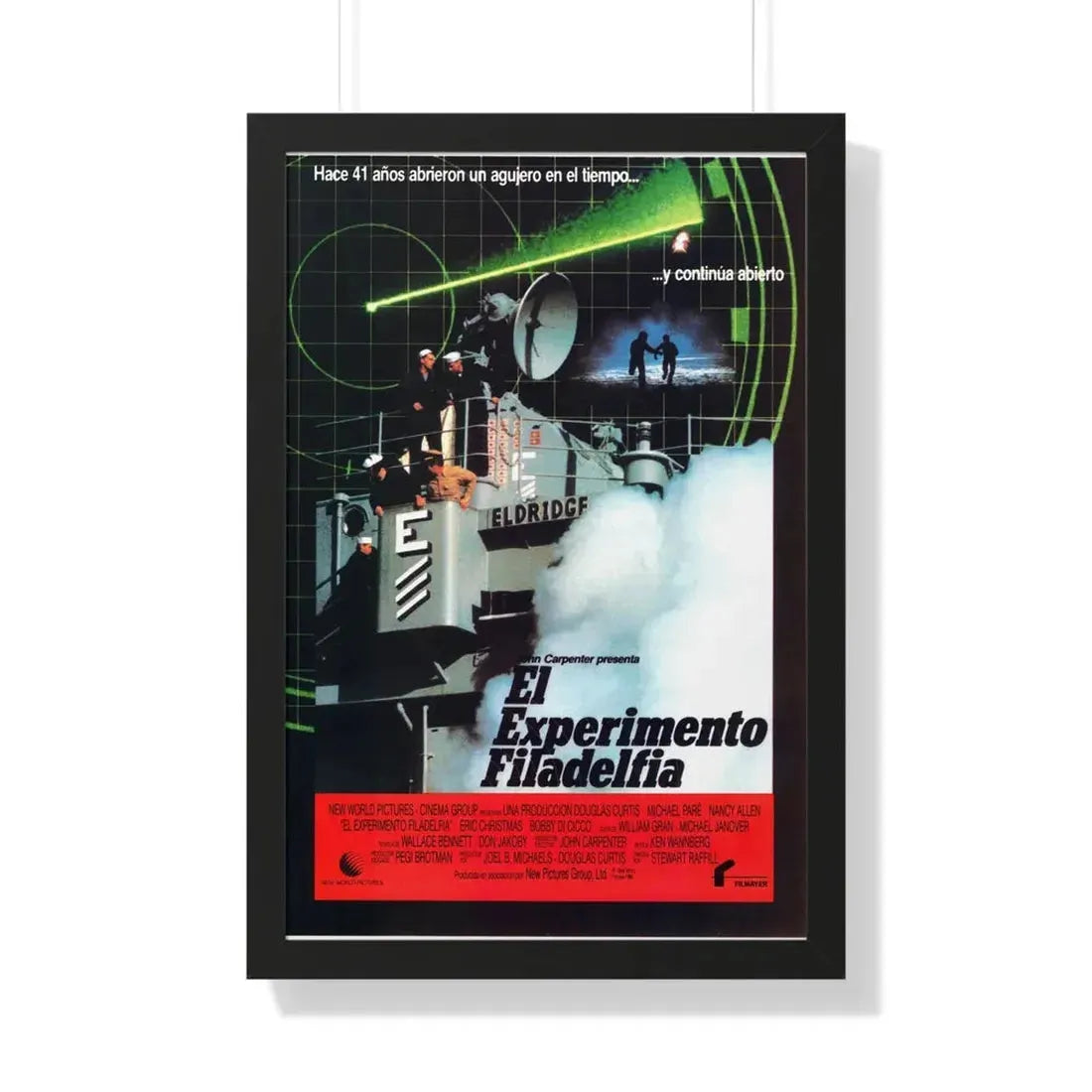 THE PHILADELPHIA EXPERIMENT (SPANISH) 1984 - Framed Movie Poster 20" x 30" Black - The Sticker Space