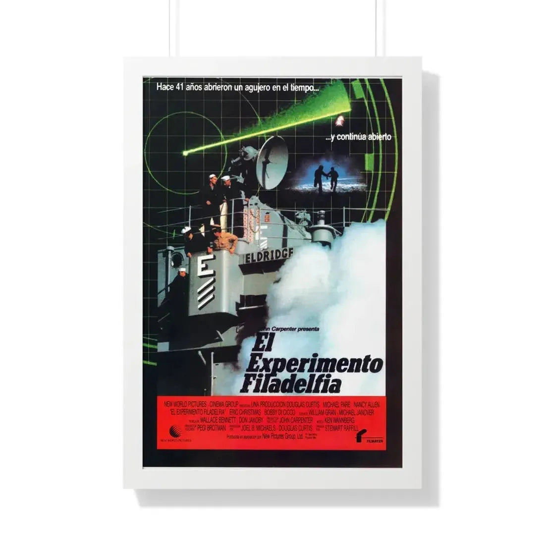 THE PHILADELPHIA EXPERIMENT (SPANISH) 1984 - Framed Movie Poster 20" x 30" White - The Sticker Space