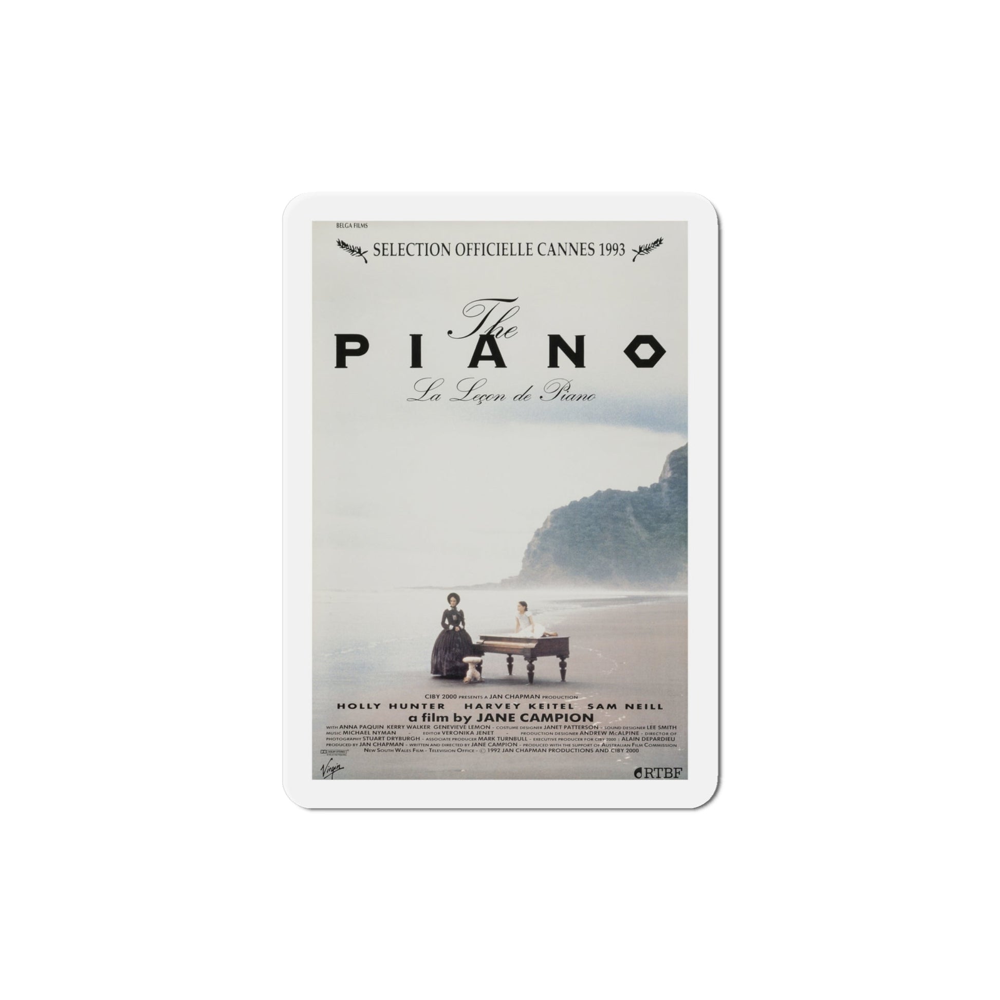 The Piano 1993 Movie Poster Die-Cut Magnet-4" x 4"-The Sticker Space
