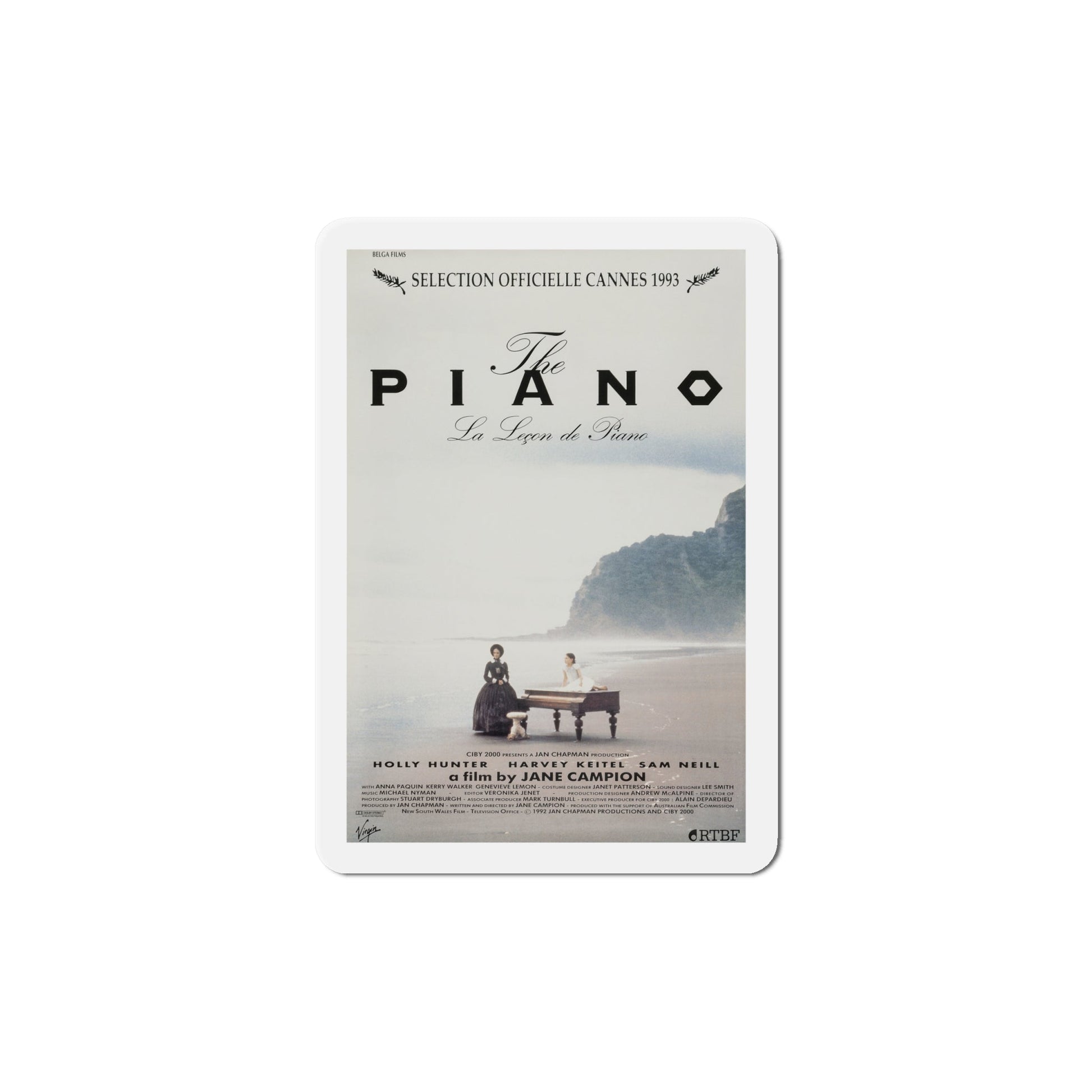 The Piano 1993 Movie Poster Die-Cut Magnet-6 Inch-The Sticker Space