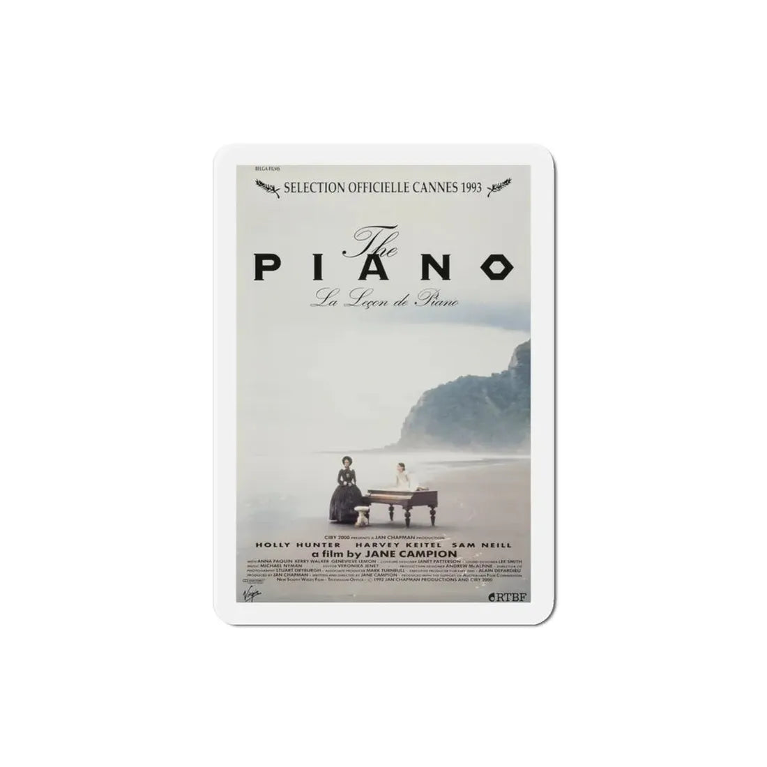 The Piano 1993 Movie Poster Refrigerator Magnet 3 Inch - The Sticker Space