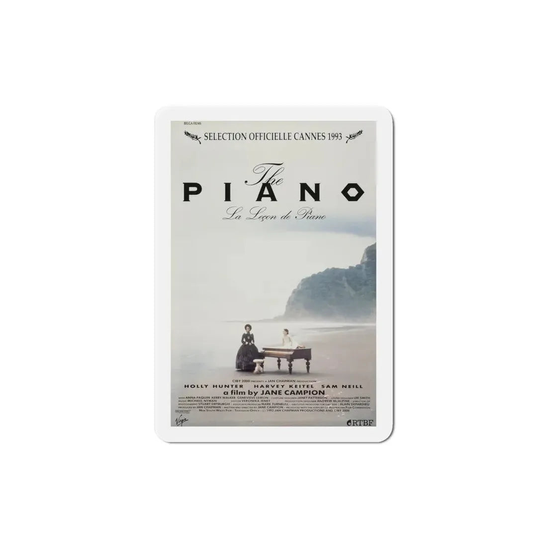 The Piano 1993 Movie Poster Refrigerator Magnet 4 Inch - The Sticker Space