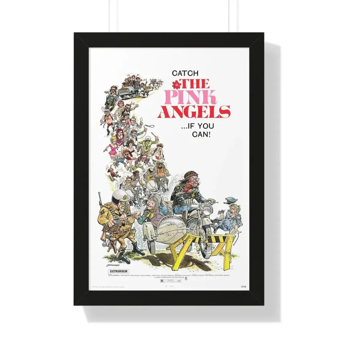 THE PINK ANGELS 1971 - Framed Movie Poster 16″ x 24″ Black - The Sticker Space