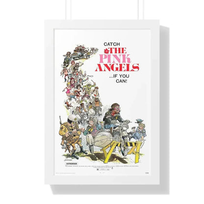 THE PINK ANGELS 1971 - Framed Movie Poster 16″ x 24″ White - The Sticker Space