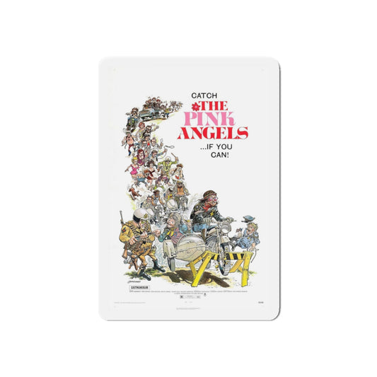 THE PINK ANGELS 1971 Movie Poster - Refrigerator Magnet-6 × 6"-Die-Cut-The Sticker Space