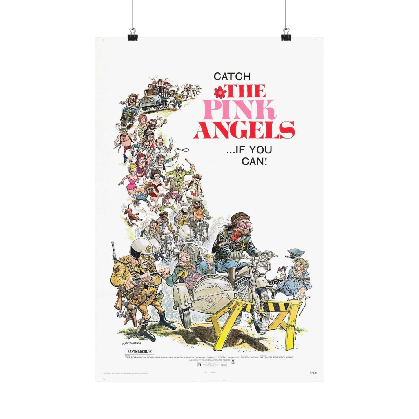 THE PINK ANGELS 1971 - Paper Movie Poster-16″ x 24″-The Sticker Space