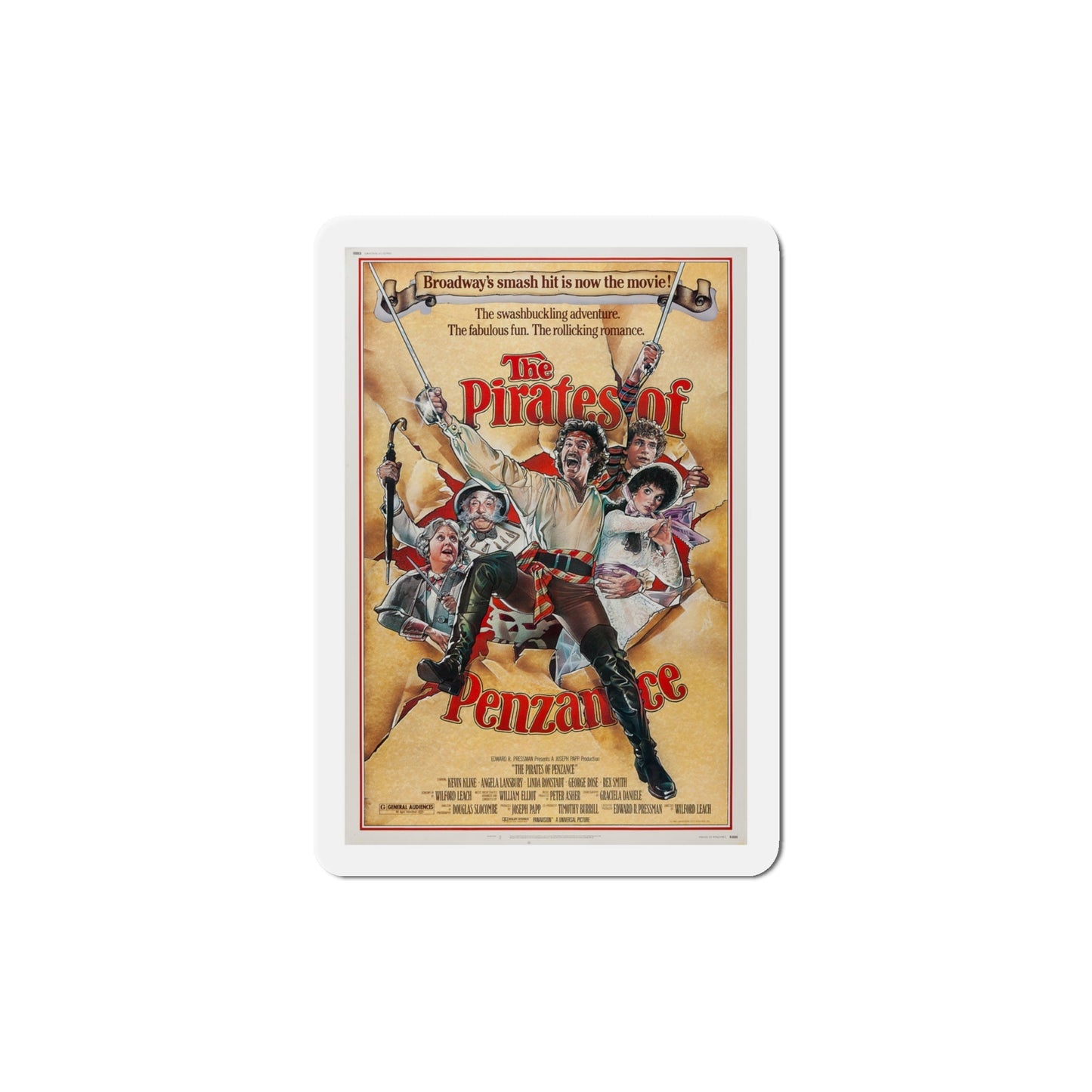 The Pirates of Penzance 1983 Movie Poster Die-Cut Magnet-4" x 4"-The Sticker Space