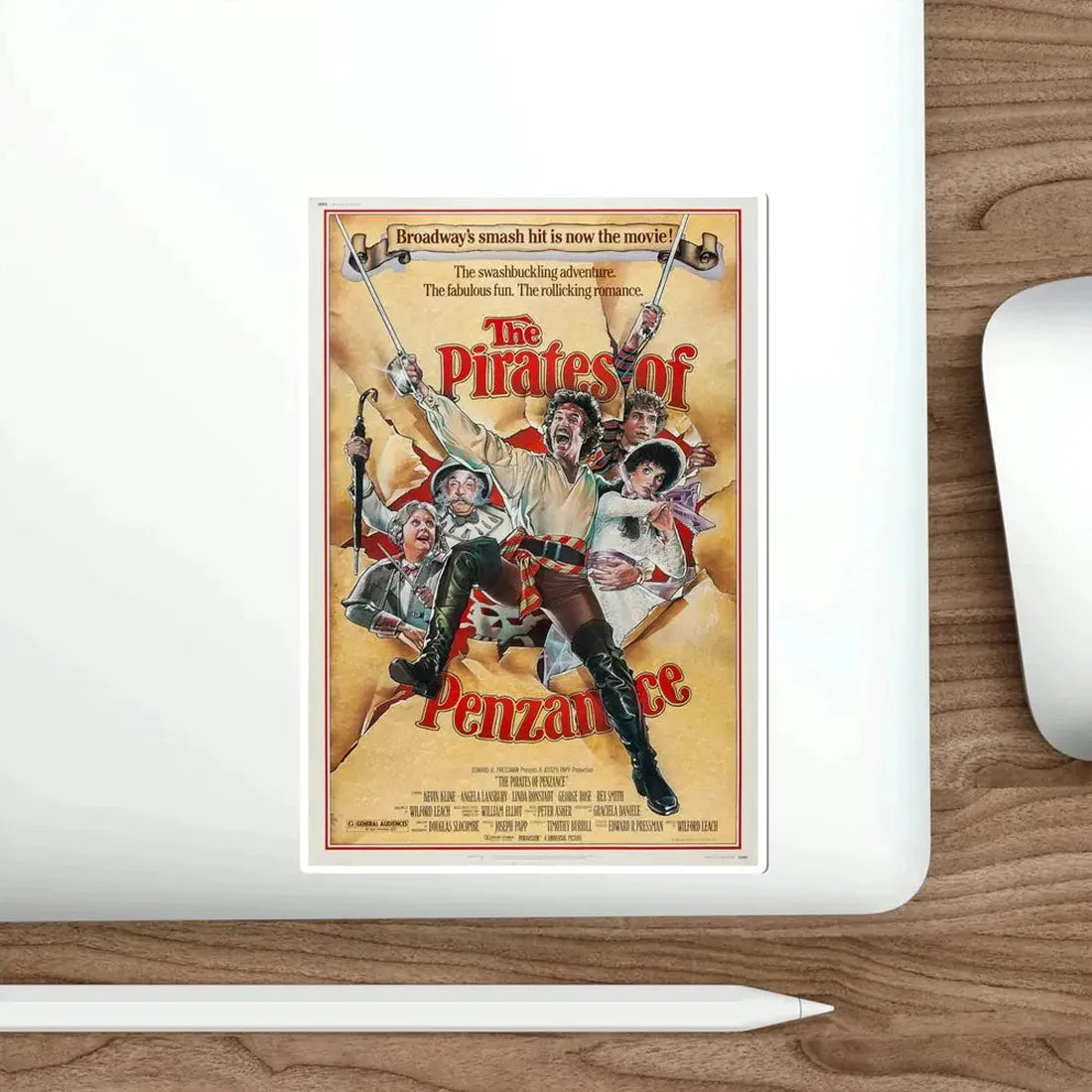 The Pirates of Penzance 1983 Movie Poster STICKER Vinyl Die-Cut Decal - The Sticker Space