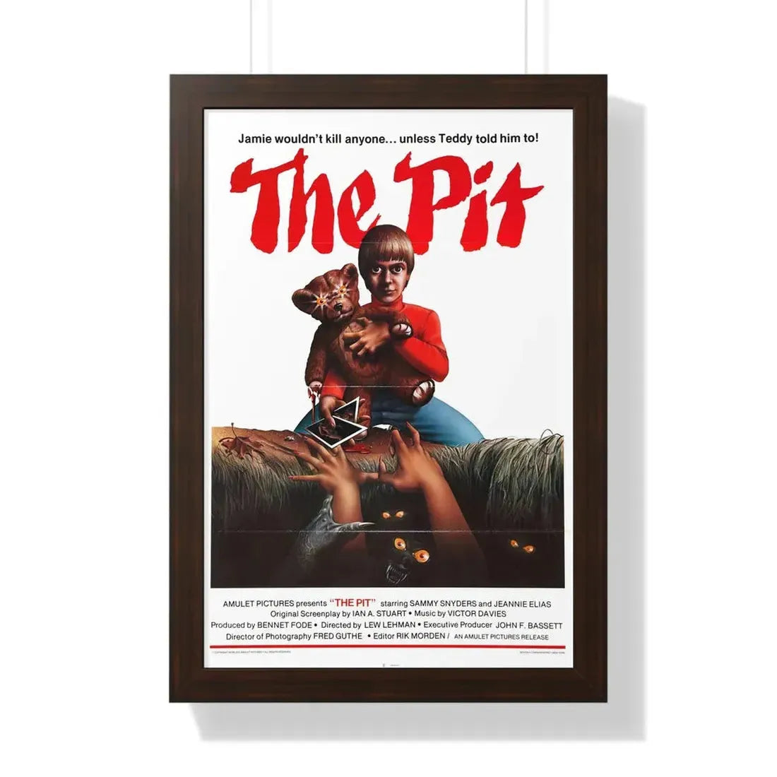 THE PIT 1981 - Framed Movie Poster 16″ x 24″ Walnut - The Sticker Space