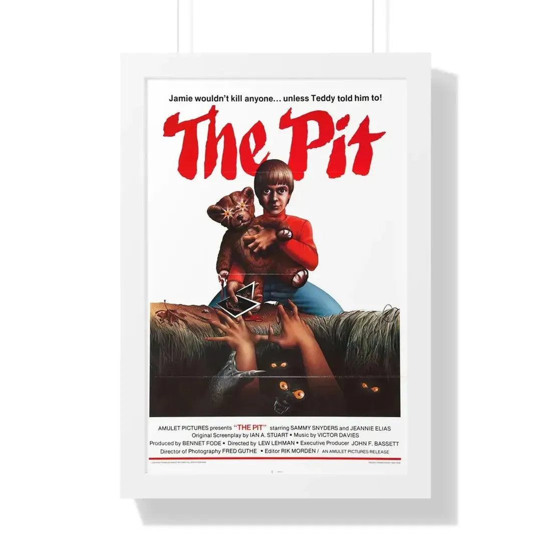 THE PIT 1981 - Framed Movie Poster 16″ x 24″ White - The Sticker Space