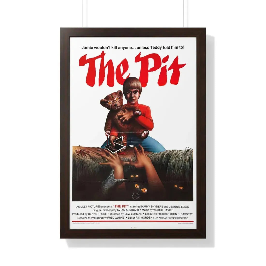 THE PIT 1981 - Framed Movie Poster 20" x 30" Walnut - The Sticker Space
