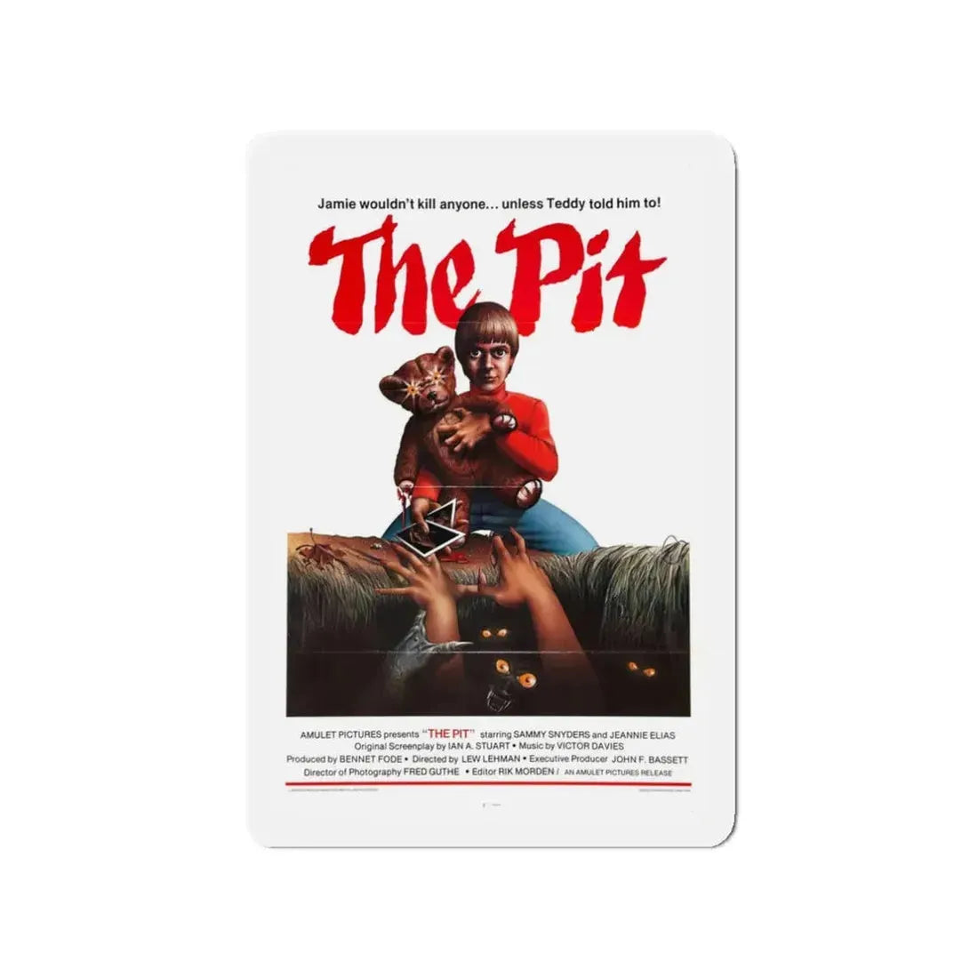 THE PIT 1981 Movie Poster - Refrigerator Magnet 3 Inch Die-Cut - The Sticker Space