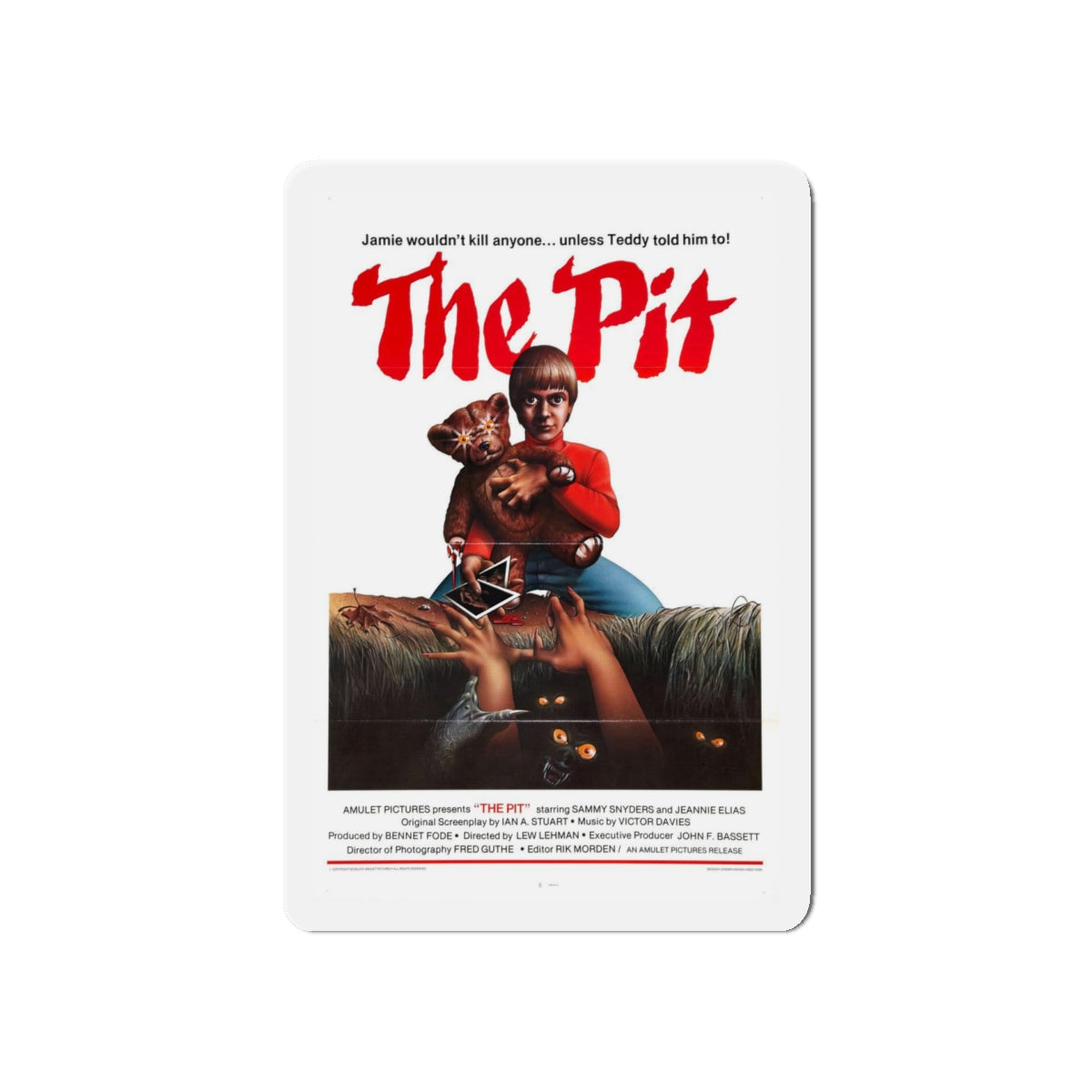 THE PIT 1981 Movie Poster - Refrigerator Magnet-5" x 5"-The Sticker Space