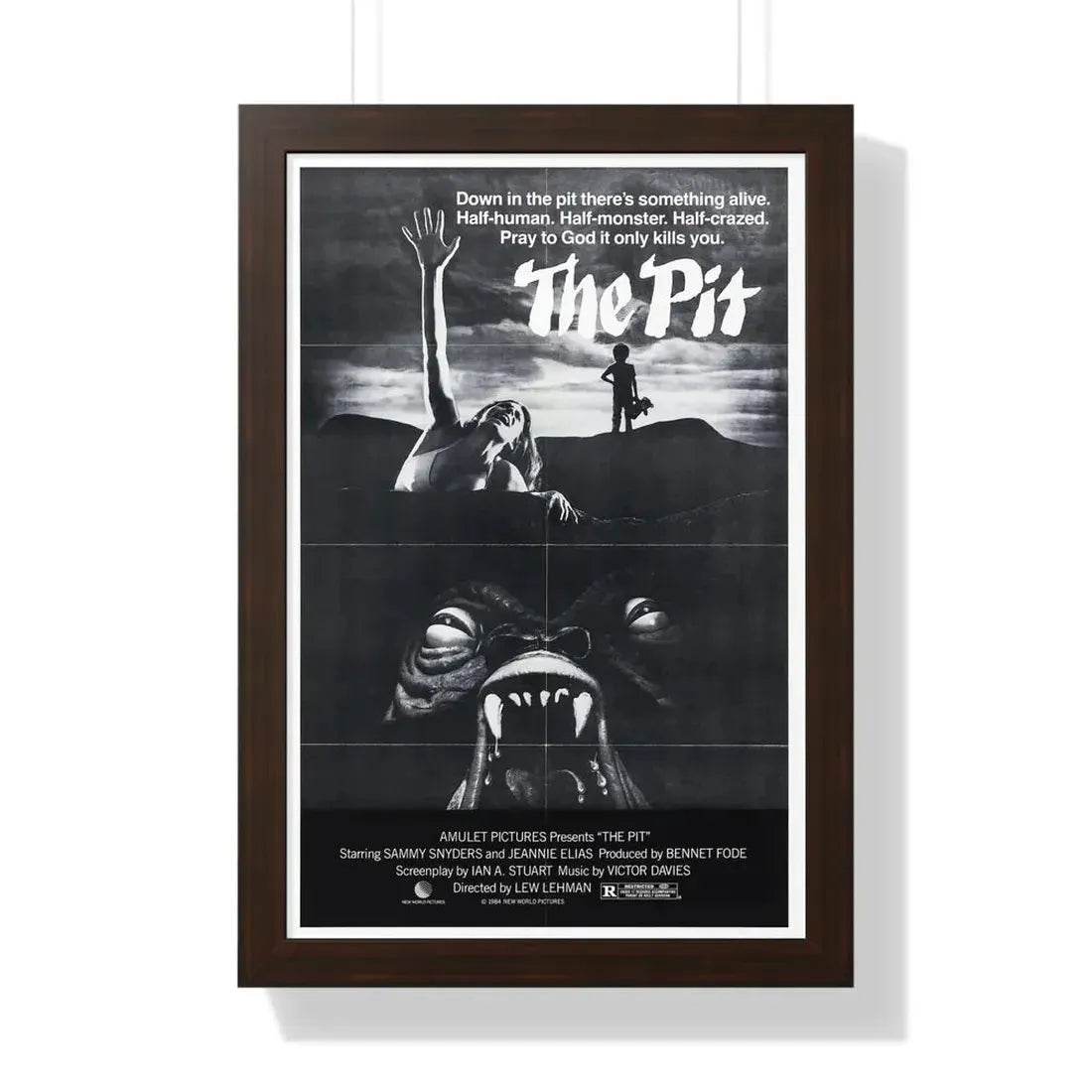 THE PIT (2) 1981 - Framed Movie Poster 16″ x 24″ Walnut - The Sticker Space