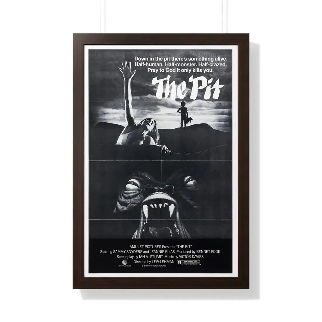 THE PIT (2) 1981 - Framed Movie Poster 20" x 30" Walnut - The Sticker Space