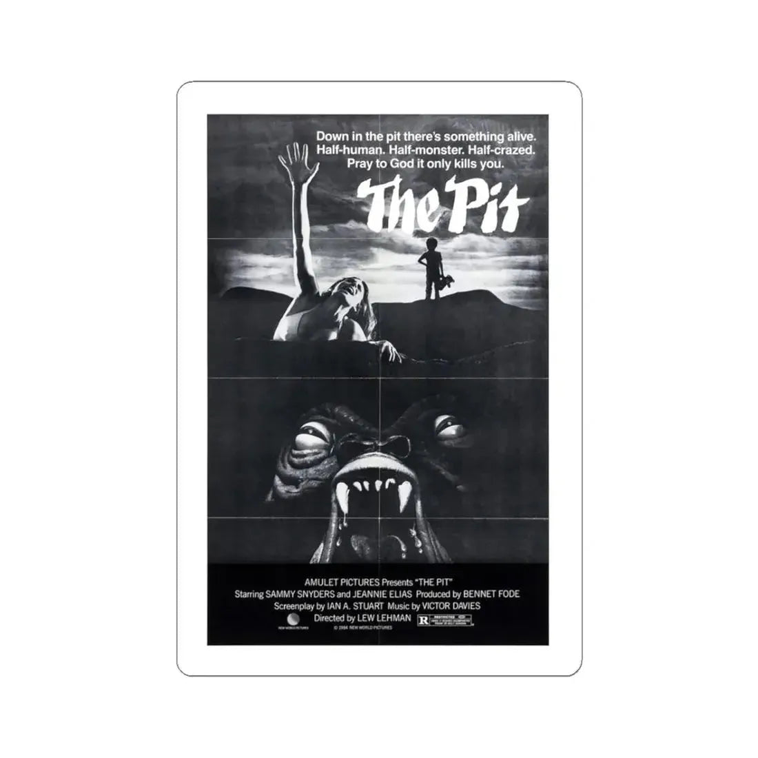 THE PIT (2) 1981 Movie Poster - STICKER Vinyl Kiss-Cut Decal 3 Inch White - The Sticker Space