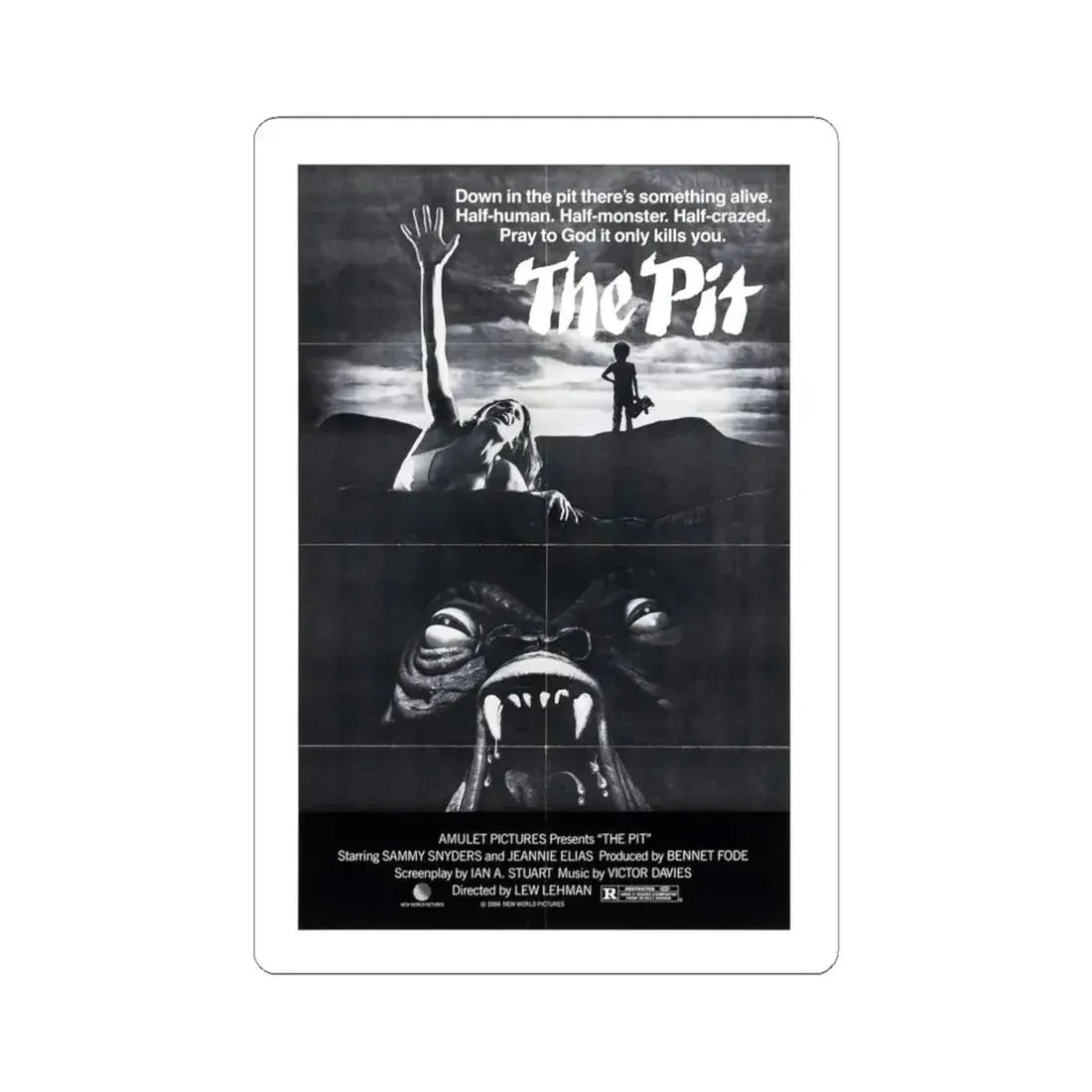 THE PIT (2) 1981 Movie Poster - STICKER Vinyl Kiss-Cut Decal 4 Inch White - The Sticker Space