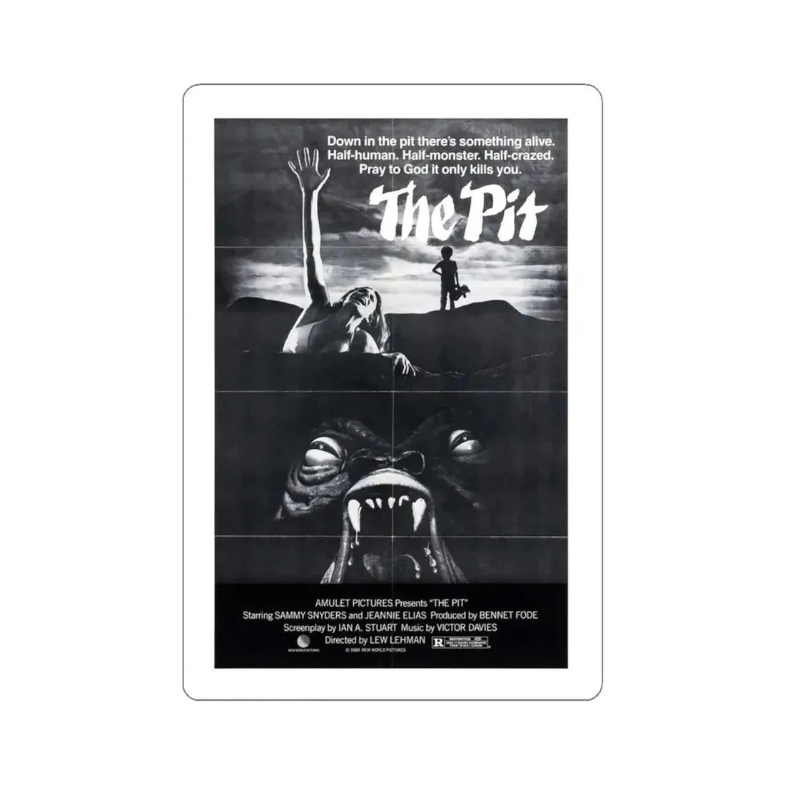 THE PIT (2) 1981 Movie Poster - STICKER Vinyl Kiss-Cut Decal 6 Inch White - The Sticker Space