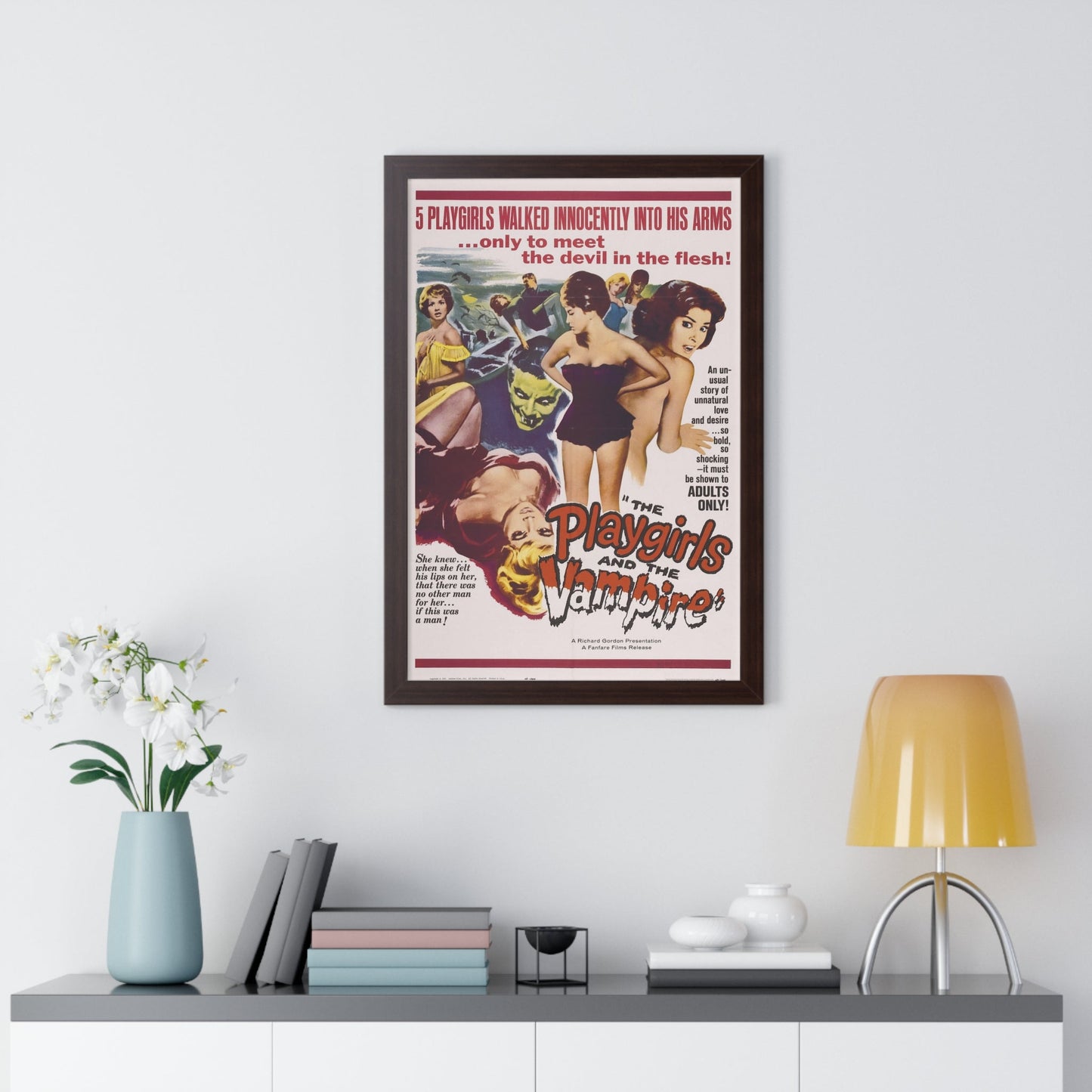 THE PLAYGIRLS AND THE VAMPIRE 1960 - Framed Movie Poster-The Sticker Space