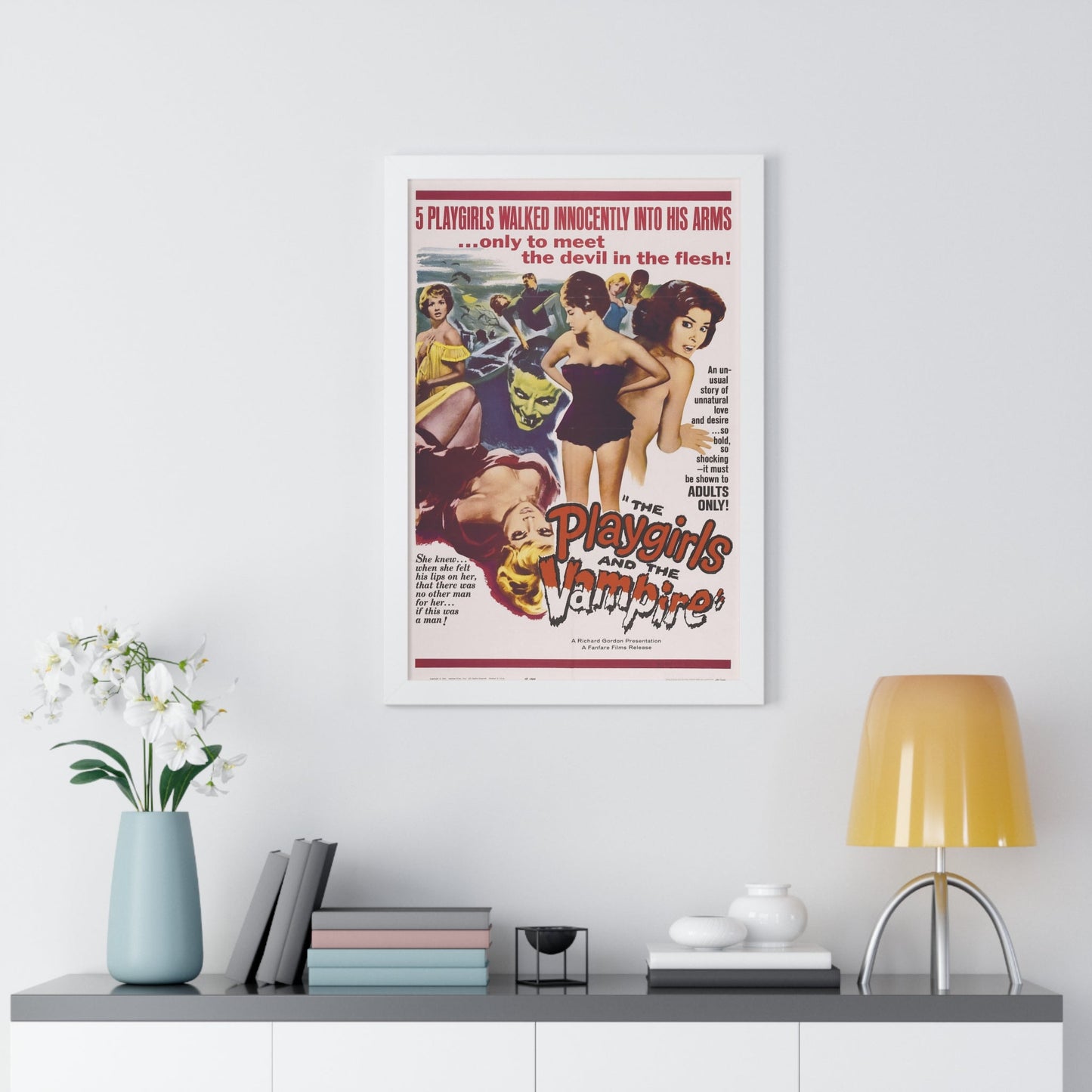 THE PLAYGIRLS AND THE VAMPIRE 1960 - Framed Movie Poster-The Sticker Space