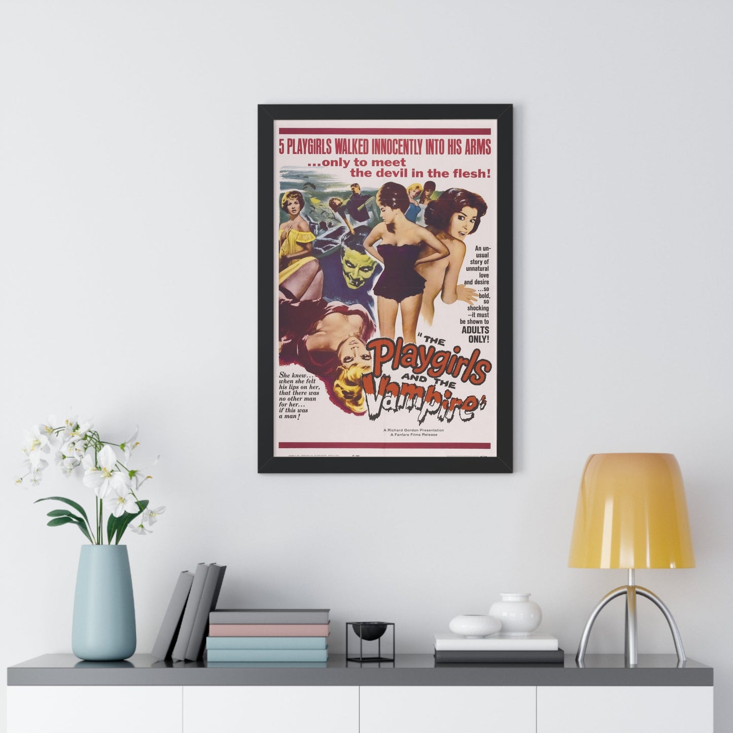 THE PLAYGIRLS AND THE VAMPIRE 1960 - Framed Movie Poster-The Sticker Space