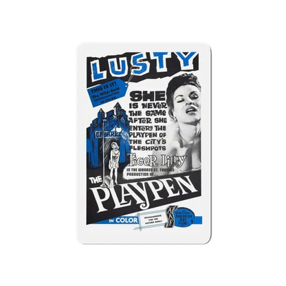 THE PLAYPEN 1968 Movie Poster - Refrigerator Magnet 5 Inch Die-Cut - The Sticker Space