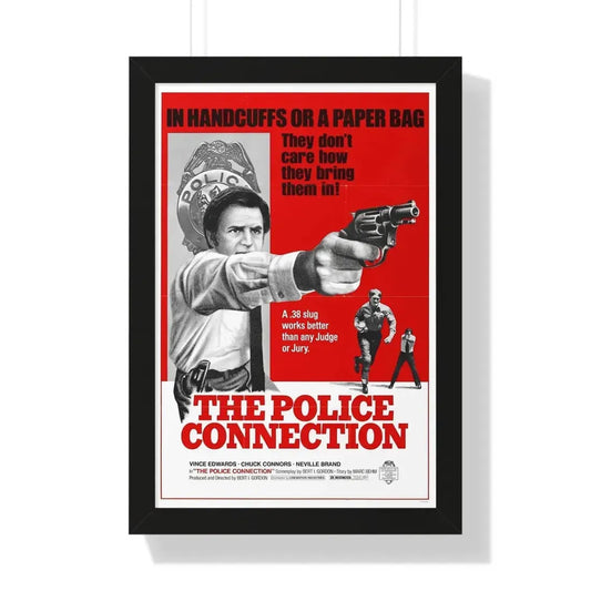THE POLICE CONNECTION (THE MAD BOMBER) 1973 - Framed Movie Poster 16″ x 24″ Black - The Sticker Space