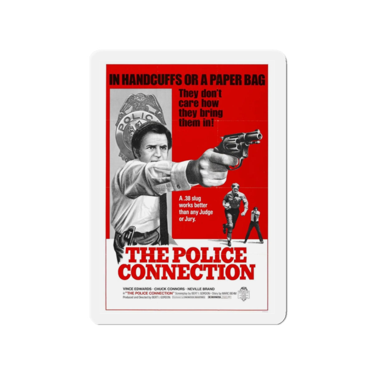 THE POLICE CONNECTION (THE MAD BOMBER) 1973 Movie Poster - Refrigerator Magnet