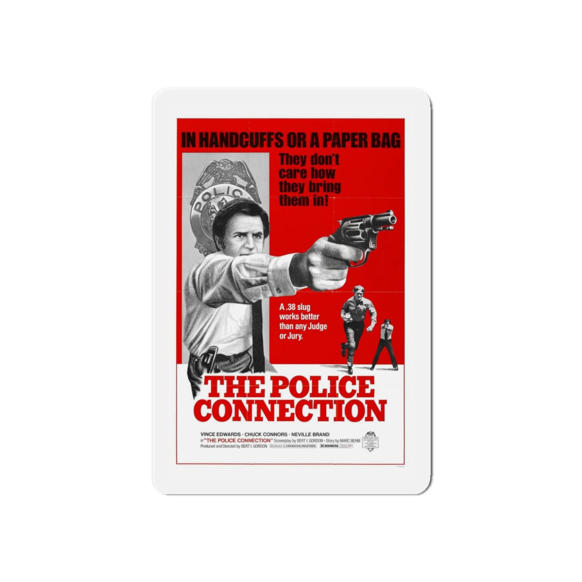 THE POLICE CONNECTION (THE MAD BOMBER) 1973 Movie Poster - Refrigerator Magnet