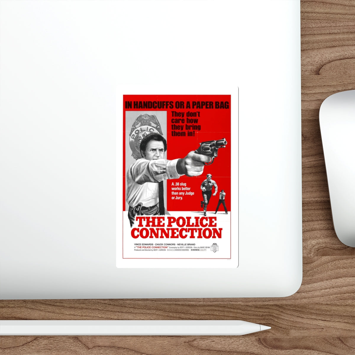 THE POLICE CONNECTION (THE MAD BOMBER) 1973 Movie Poster STICKER Vinyl Die-Cut Decal-The Sticker Space