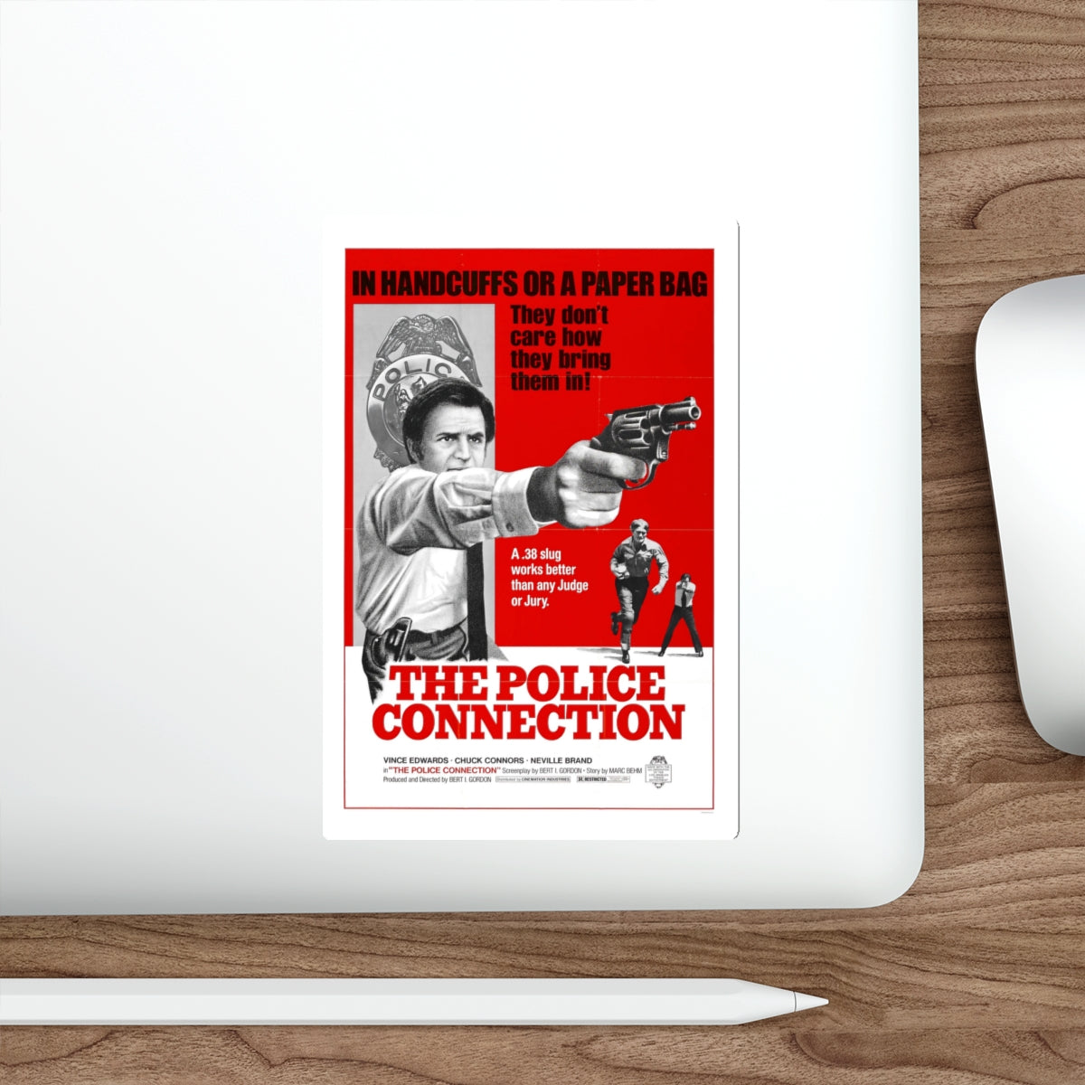 THE POLICE CONNECTION (THE MAD BOMBER) 1973 Movie Poster STICKER Vinyl Die-Cut Decal-The Sticker Space