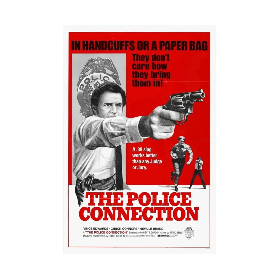 THE POLICE CONNECTION (THE MAD BOMBER) 1973 - Paper Movie Poster - The Sticker Space