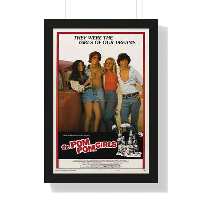 THE POM POM GIRLS 1976 - Framed Movie Poster 16″ x 24″ Black - The Sticker Space