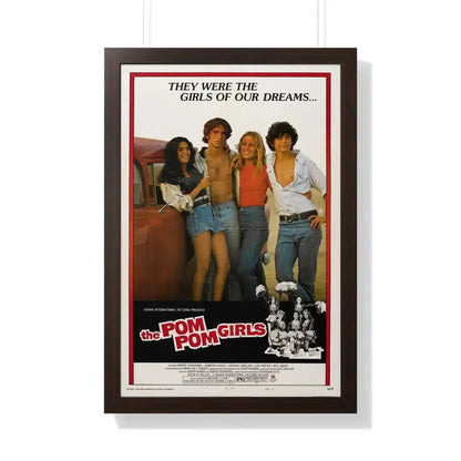 THE POM POM GIRLS 1976 - Framed Movie Poster 20" x 30" Walnut - The Sticker Space