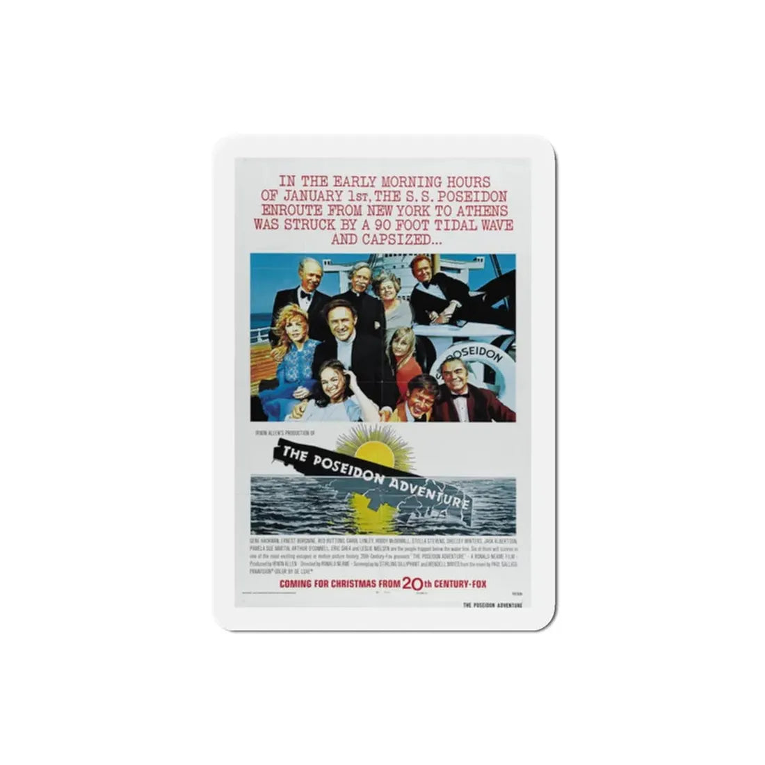 The Poseidon Adventure 1972 Movie Poster Refrigerator Magnet 2 Inch - The Sticker Space